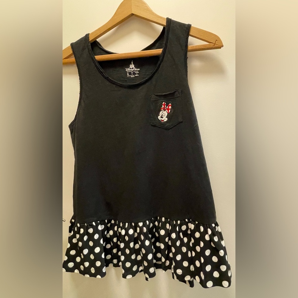 Authentic Disney Black and White Polka Dot Minnie Women’s Tank Top / Size: M